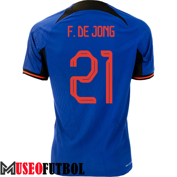 Camiseta Nacional Países Bajos (F.DE JONG #21) 2022/2023 Segunda