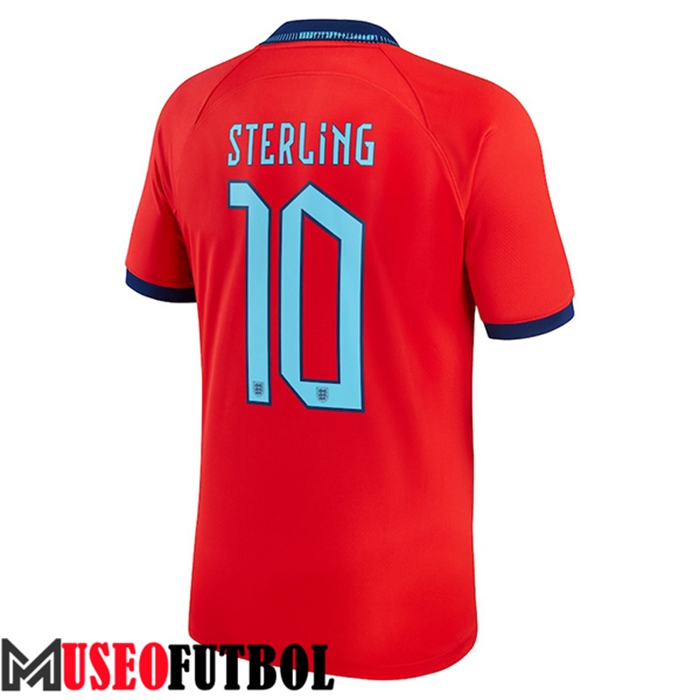 Camiseta Nacional Inglaterra (STERLING #10) 2022/2023 Segunda