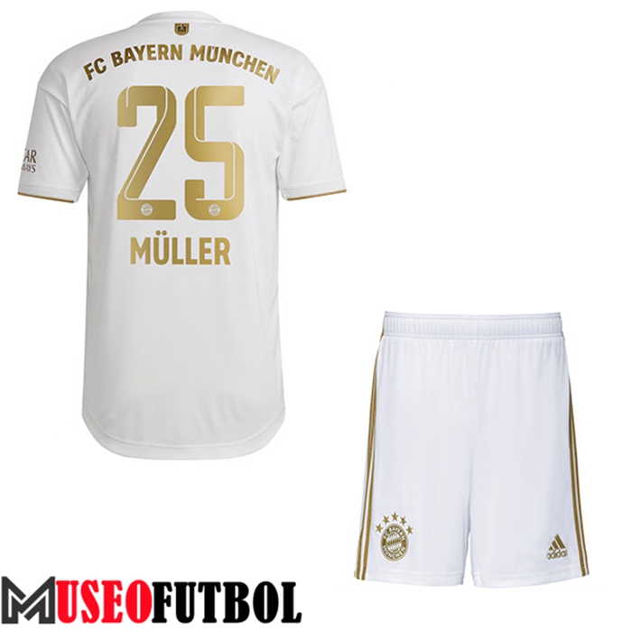 Camiseta Bayern Munich (MÜLLER #25) Ninos Segunda 2022/23