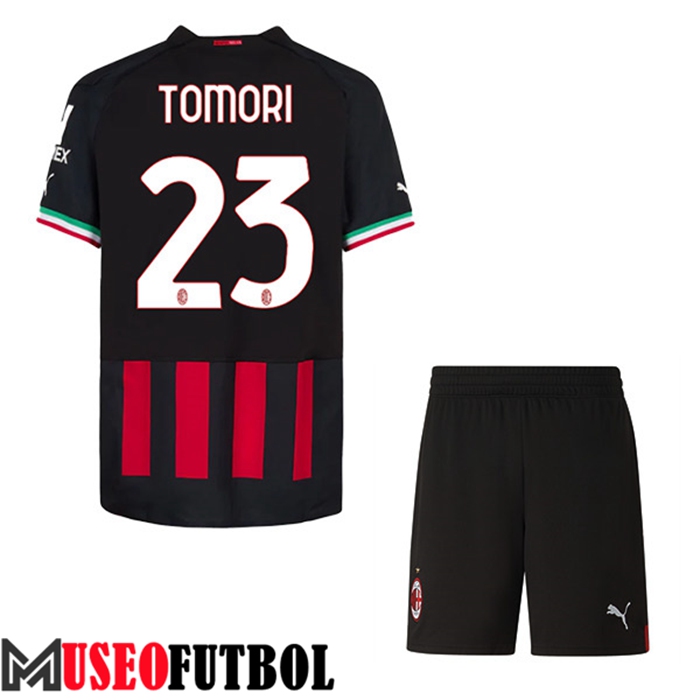 Camiseta AC Milan (TOMORI #23) Ninos Primera 2022/23