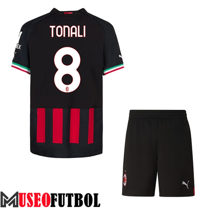 Camiseta AC Milan (TONALI #8) Ninos Primera 2022/23