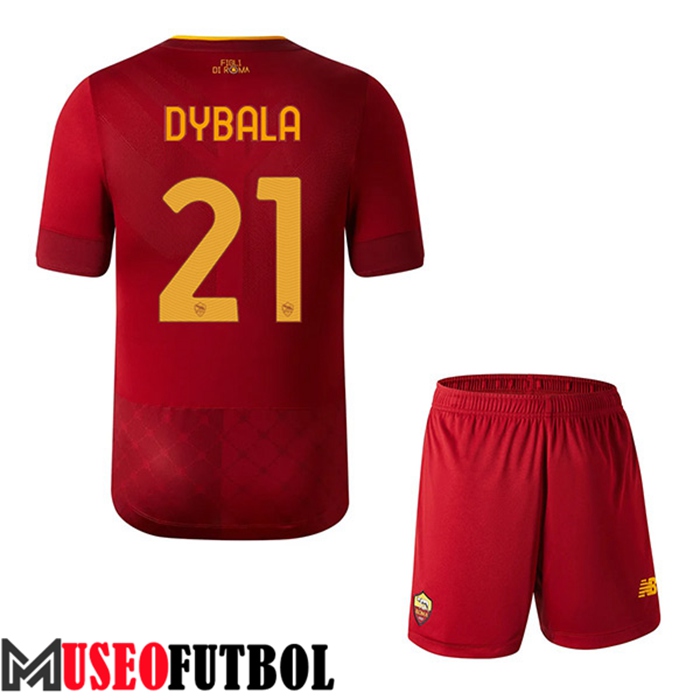 Camiseta AS Roma (DYBALA #21) Ninos Primera 2022/23