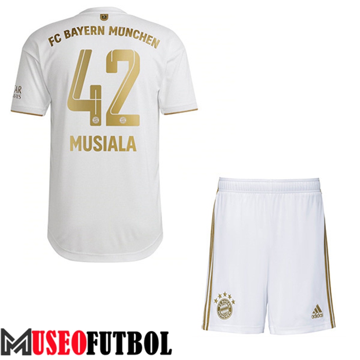 Camiseta Bayern Munich (MUSIALA #42) Ninos Segunda 2022/23