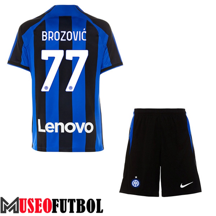 Camiseta Inter Milan (BROZOVIĆ #77) Ninos Primera 2022/23