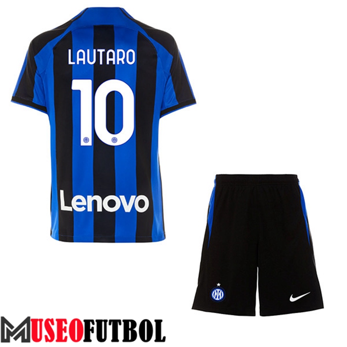 Camiseta Inter Milan (LAUTARO #10) Ninos Primera 2022/23