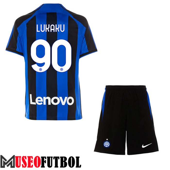 Camiseta Inter Milan (LUKAKU #90) Ninos Primera 2022/23