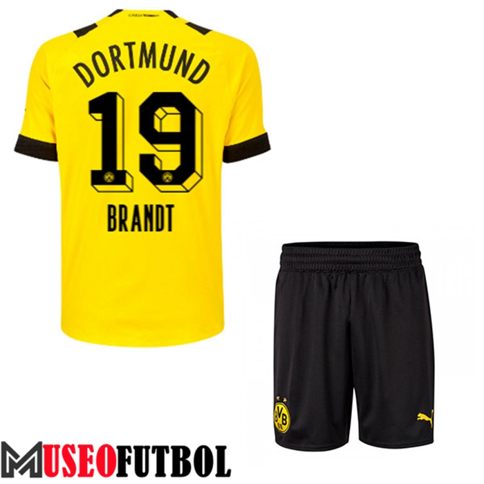 Camiseta Dortmund BVB (BRANDT #19) Ninos Primera 2022/23