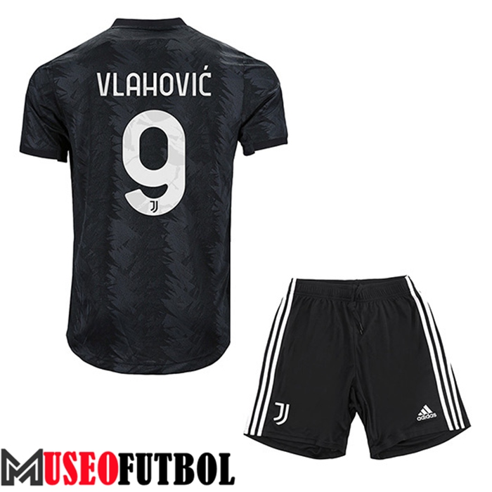 Camiseta Juventus (VLAHOVIĆ #9) Ninos Segunda 2022/23