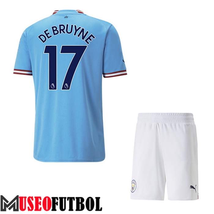 Camiseta Manchester City (DE BRUYNE #17) Ninos Primera 2022/23