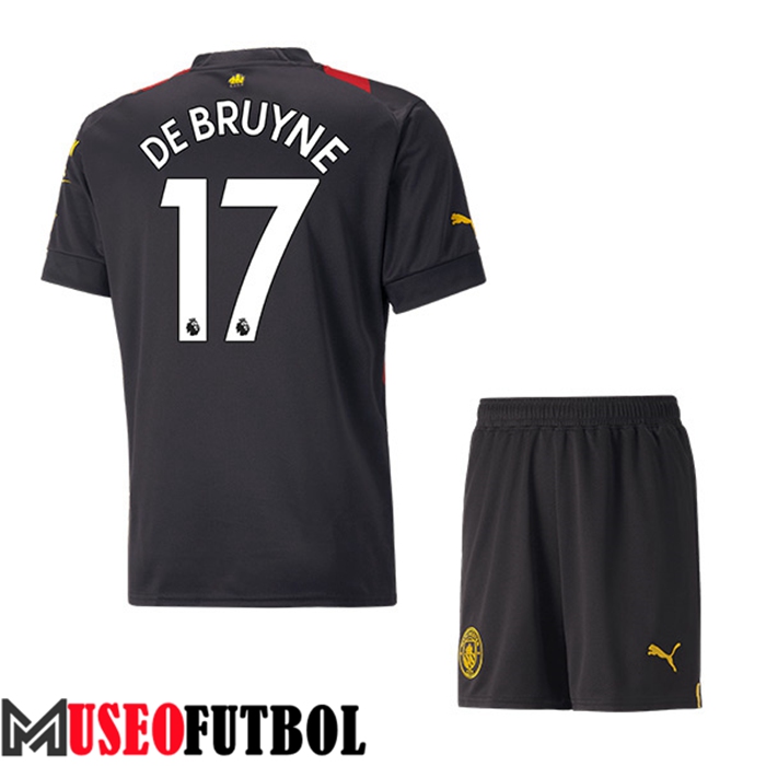 Camiseta Manchester City (DE BRUYNE #17) Ninos Segunda 2022/23