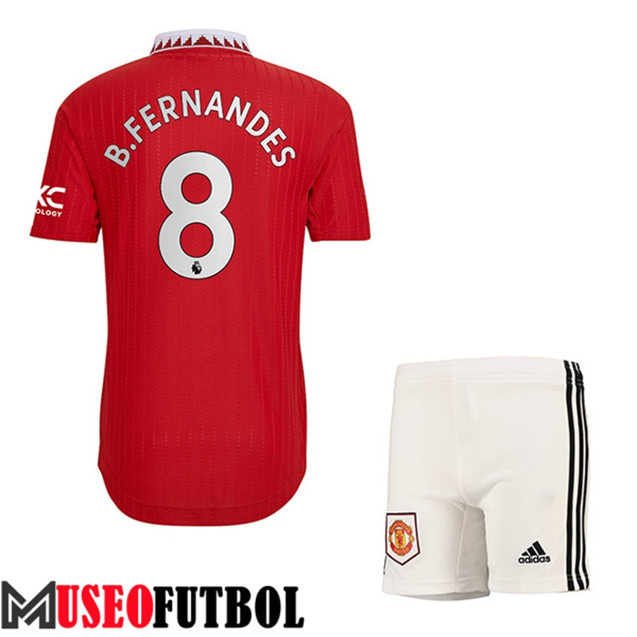 Camiseta Manchester United (B. FERNANDES #8) Ninos Primera 2022/23