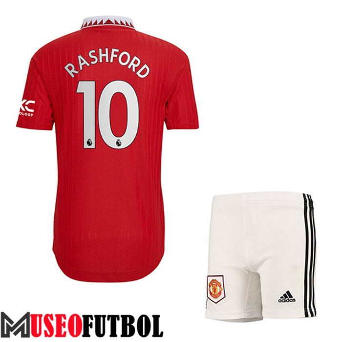 Camiseta Manchester United (RASHFORD #10) Ninos Primera 2022/23