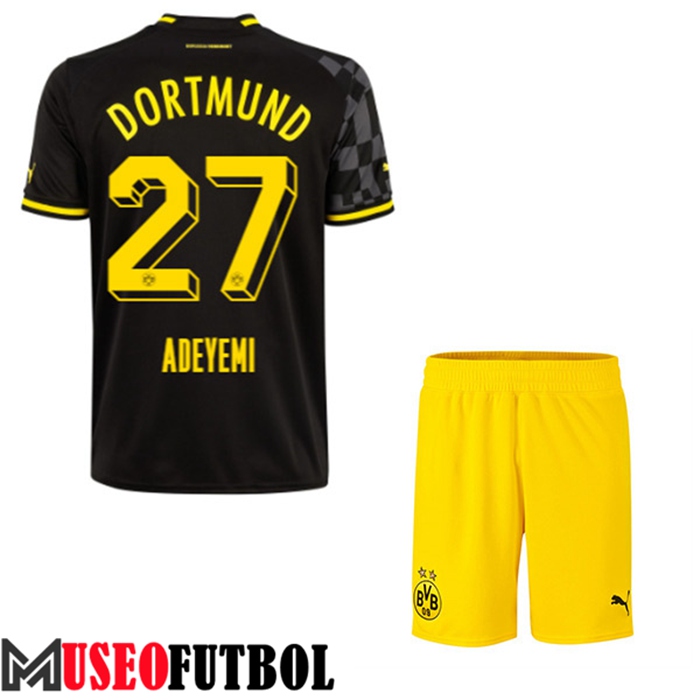 Camiseta Dortmund BVB (ADEYEMI #27) Ninos Segunda 2022/23