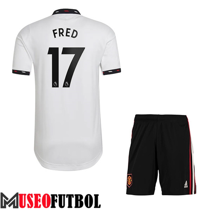 Camiseta Manchester United (FRED #17) Ninos Segunda 2022/23