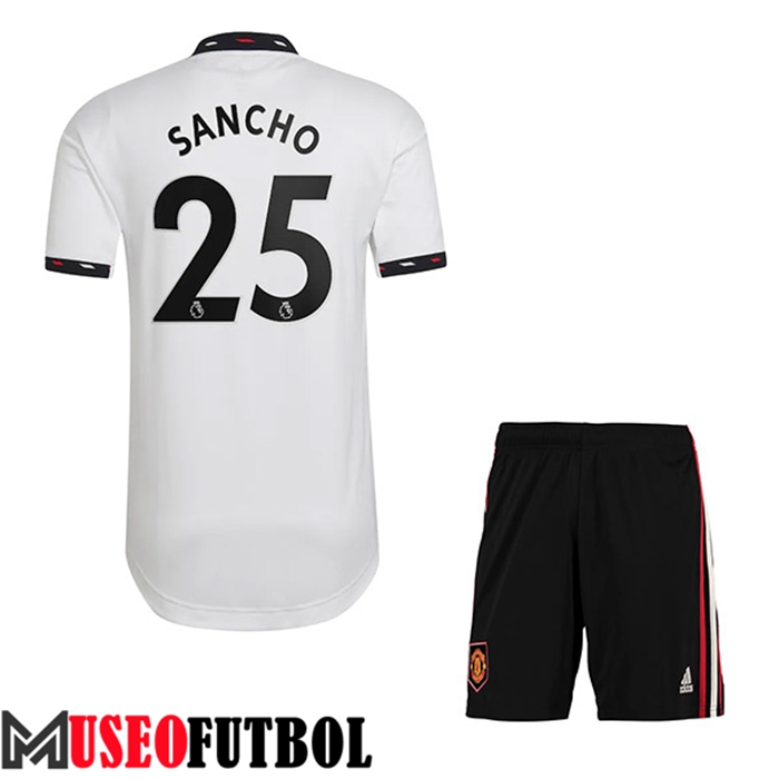 Camiseta Manchester United (SANCHO #25) Ninos Segunda 2022/23