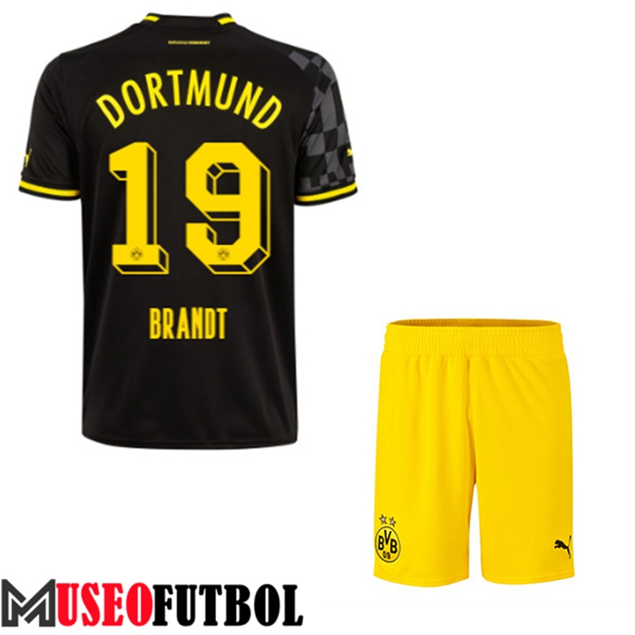 Camiseta Dortmund BVB (BRANDT #19) Ninos Segunda 2022/23