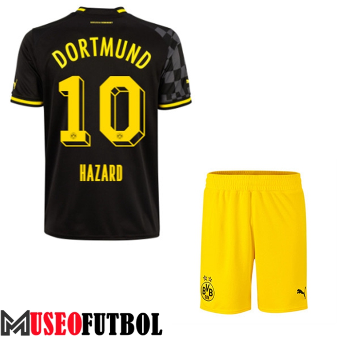 Camiseta Dortmund BVB (HAZARD #10) Ninos Segunda 2022/23