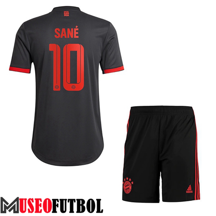 Camiseta Bayern Munich (SANÉ #10) Ninos Tercera 2022/2023