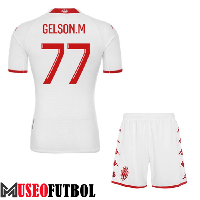 Camiseta AS Monaco (GELSON.M #77) Ninos Primera 2022/2023