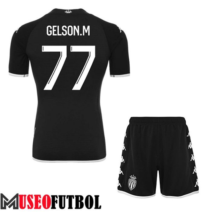 Camiseta AS Monaco (GELSON.M #77) Ninos Segunda 2022/2023