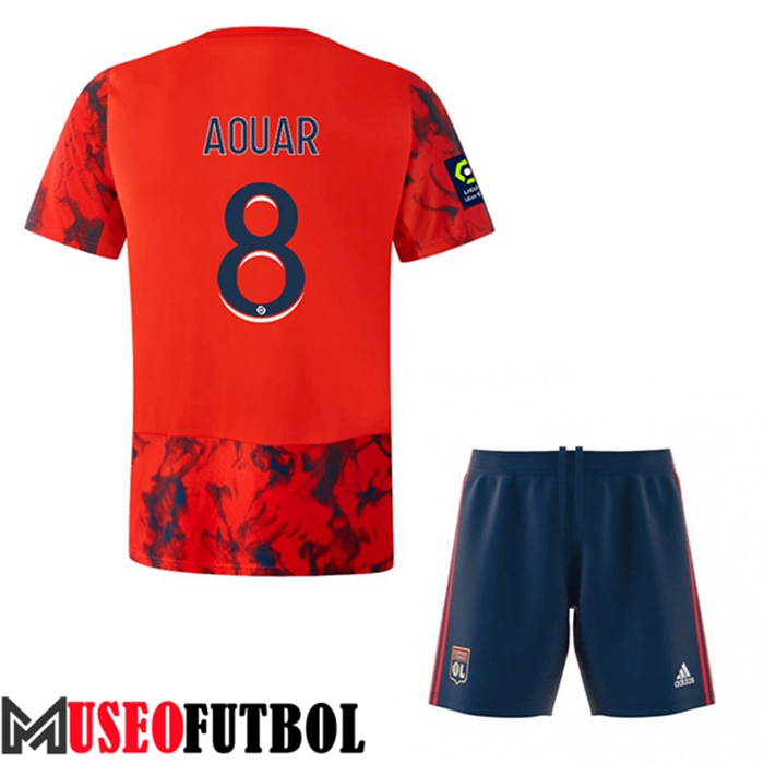 Camiseta Lyon (AOUAR #8) Ninos Segunda 2022/2023