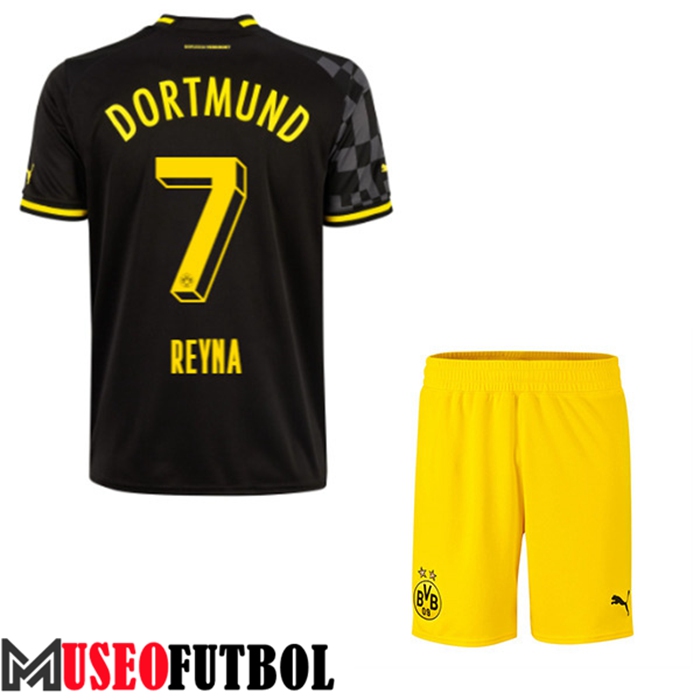 Camiseta Dortmund BVB (REYNA #7) Ninos Segunda 2022/23