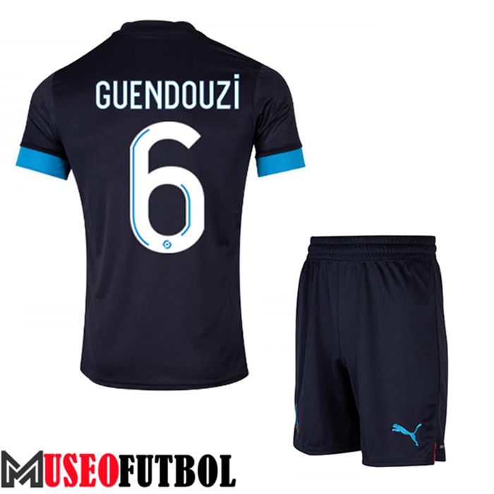 Camiseta Marsella (GUENDOUZI #6) Ninos Segunda 2022/2023