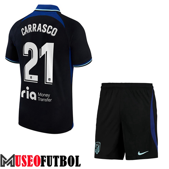 Camiseta Atletico Madrid (CARRASCO #21) Ninos Segunda 2022/2023