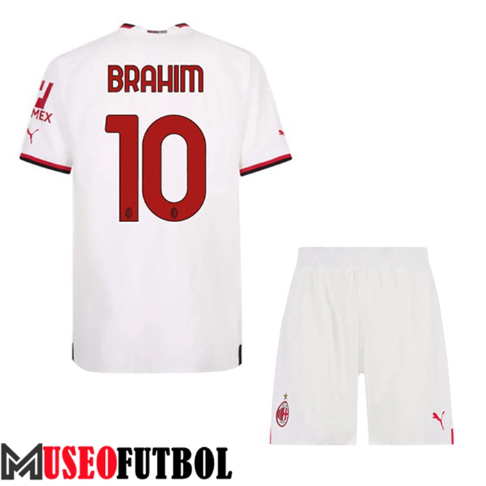 Camiseta AC Milan (BRAHIM #10) Ninos Segunda 2022/2023