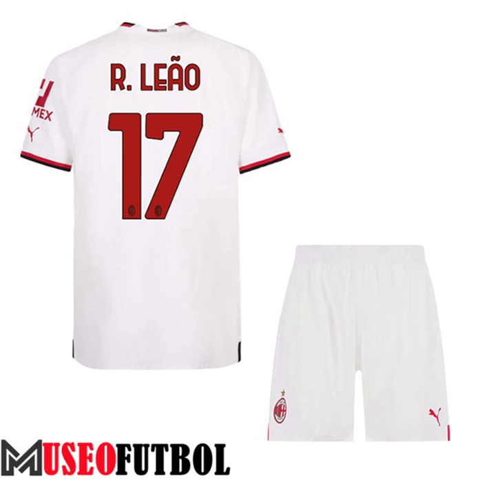 Camiseta AC Milan (R.-LEÃO #17) Ninos Segunda 2022/2023