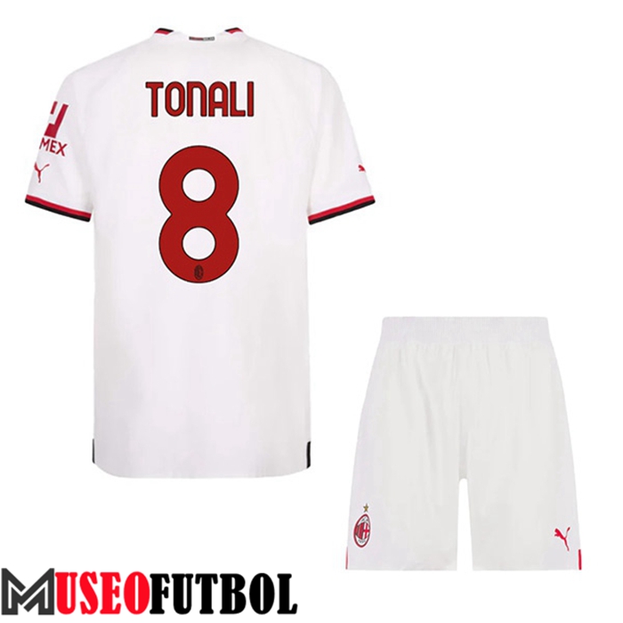 Camiseta AC Milan (TONALI #8) Ninos Segunda 2022/2023