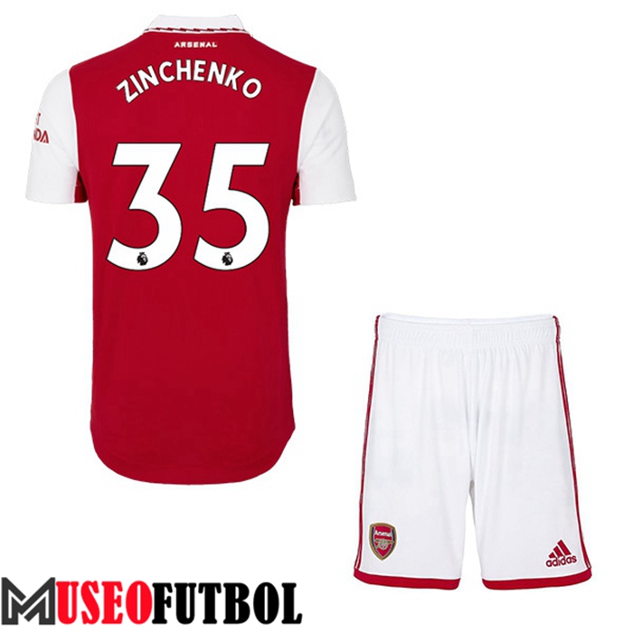 Camiseta Arsenal (ZINCHENKO #35) Ninos Primera 2022/2023