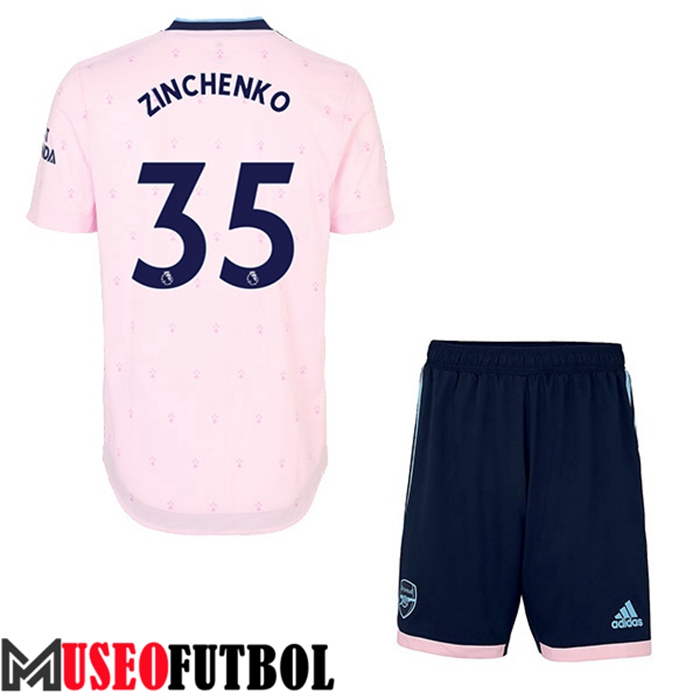 Camiseta Arsenal (ZINCHENKO #35) Ninos Tercera 2022/2023