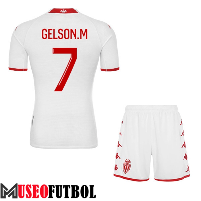 Camiseta AS Monaco (GELSON.M #7) Ninos Primera 2022/23