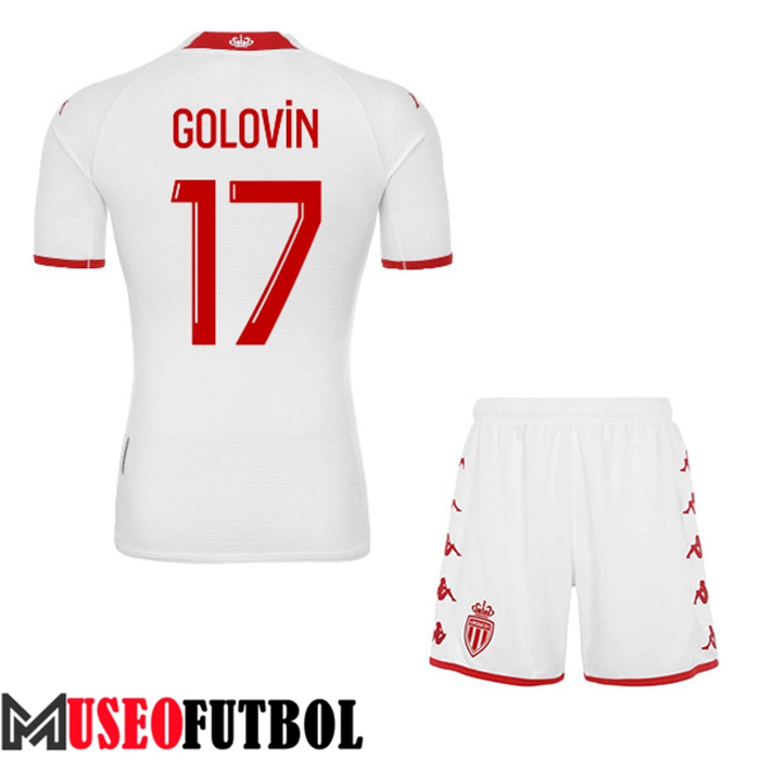 Camiseta AS Monaco (GOLOVIN #17) Ninos Primera 2022/23