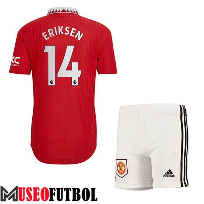 Camiseta Manchester United (ERIKSEN #14) Ninos Primera 2022/2023