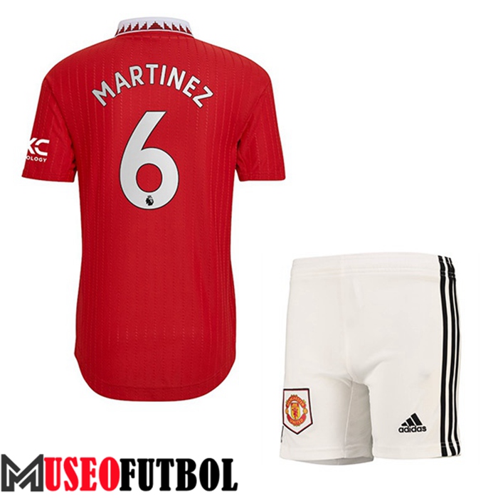 Camiseta Manchester United (MARTÍNEZ #6) Ninos Primera 2022/2023