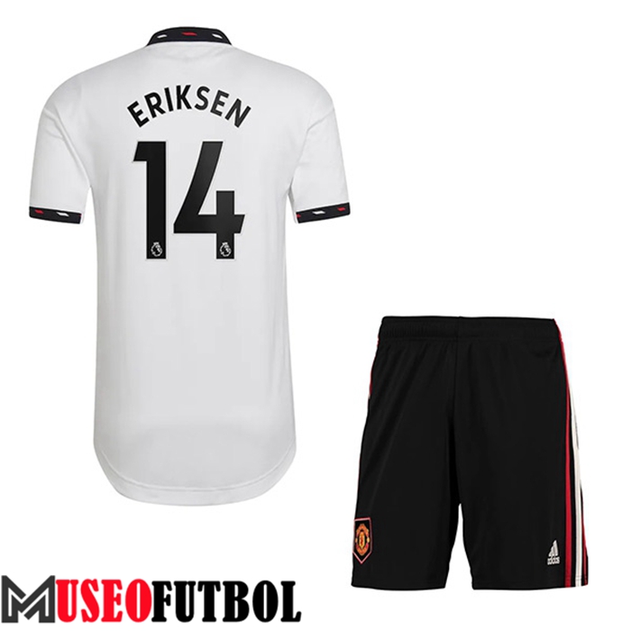 Camiseta Manchester United (ERIKSEN #14) Ninos Segunda 2022/2023