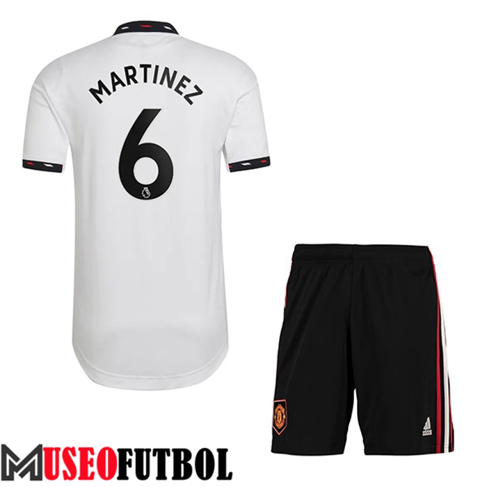 Camiseta Manchester United (MARTÍNEZ #6) Ninos Segunda 2022/2023