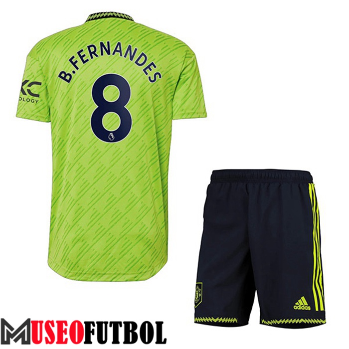 Camiseta Manchester United (B. FERNANDES #8) Ninos Tercera 2022/2023