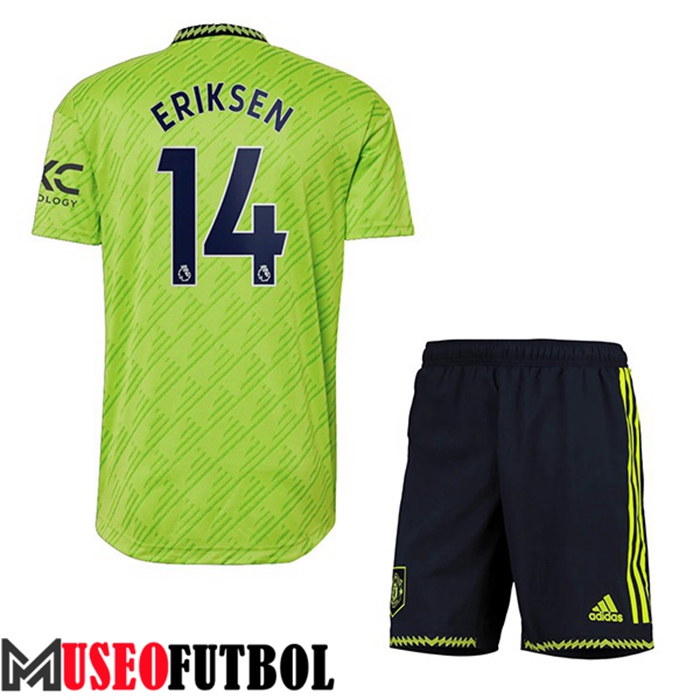 Camiseta Manchester United (ERIKSEN #14) Ninos Tercera 2022/2023