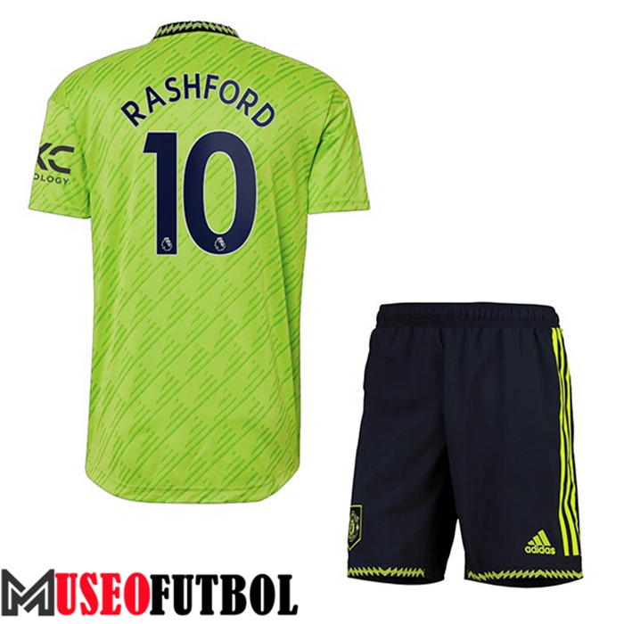 Camiseta Manchester United (RASHFORD #10) Ninos Tercera 2022/2023