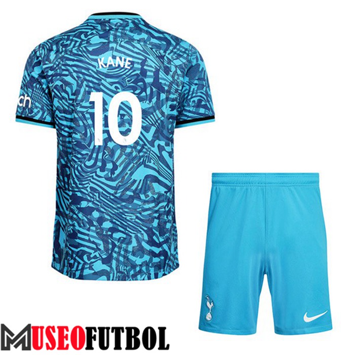 Camiseta Tottenham Hotspur (KANE #10) Ninos Tercera 2022/2023