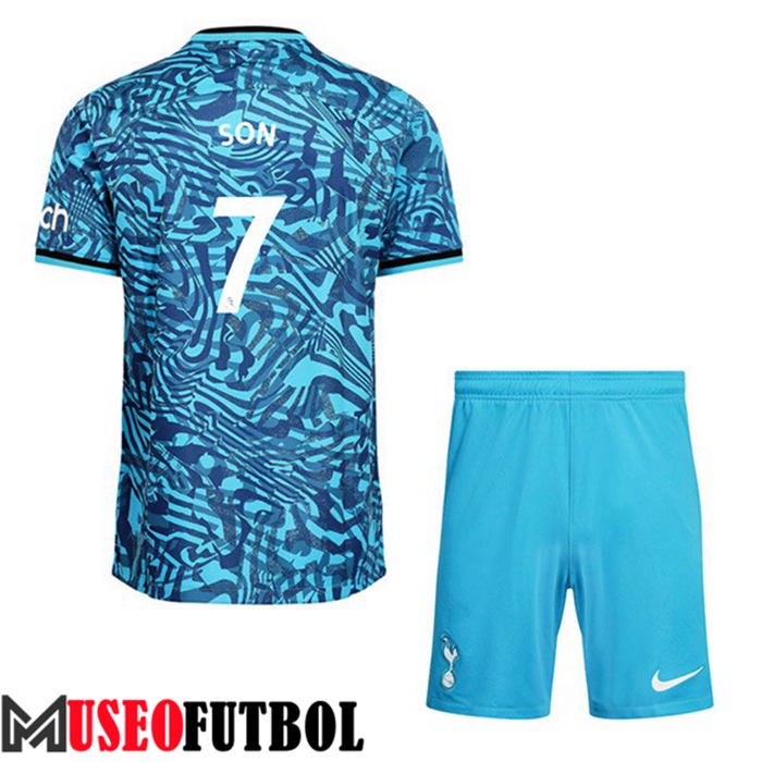 Camiseta Tottenham Hotspur (SON #7) Ninos Tercera 2022/2023