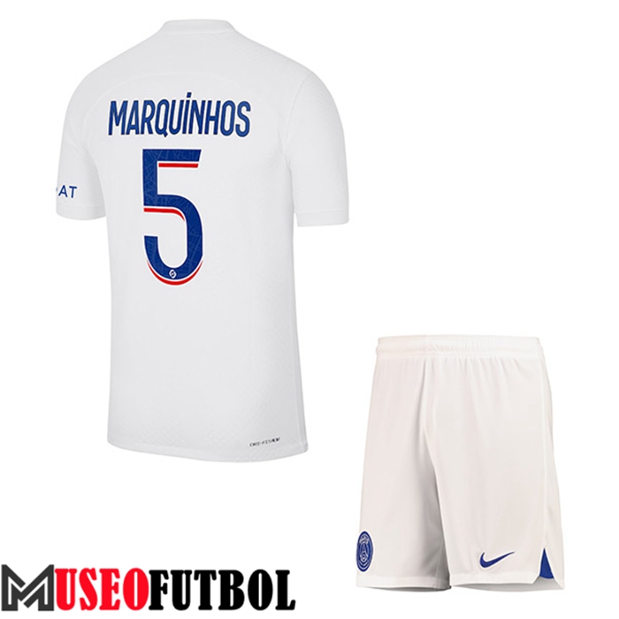 Camiseta PSG (MARQUINHOS #5) Ninos Tercera 2022/2023