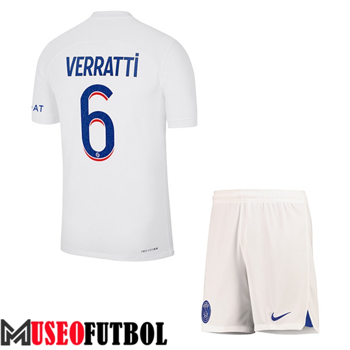 Camiseta PSG (VERRATTI #6) Ninos Tercera 2022/2023