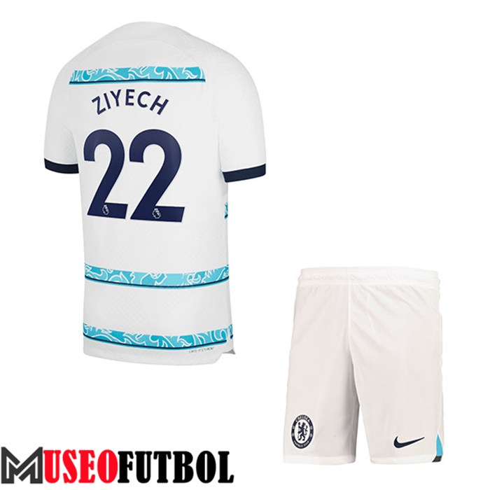 Camiseta Chelsea (ZIYECH #22) Ninos Segunda 2022/2023