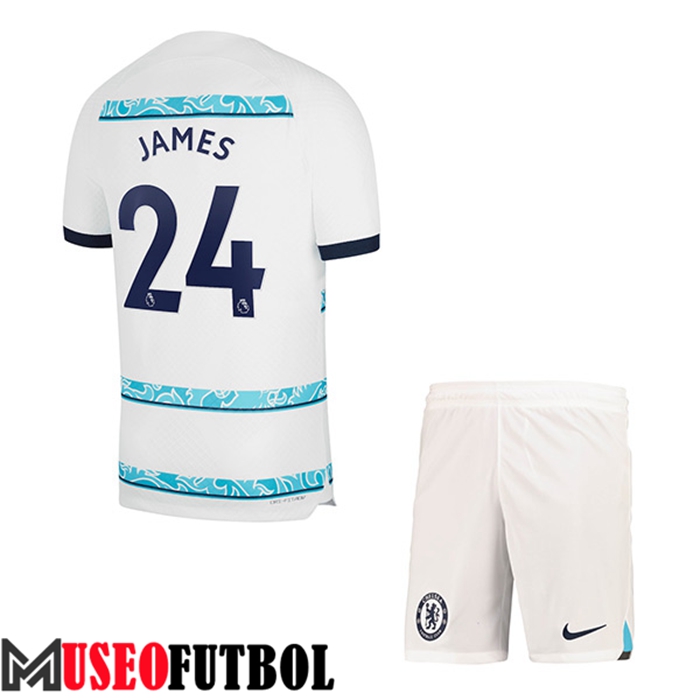 Camiseta Chelsea (JAMES #24) Ninos Segunda 2022/2023