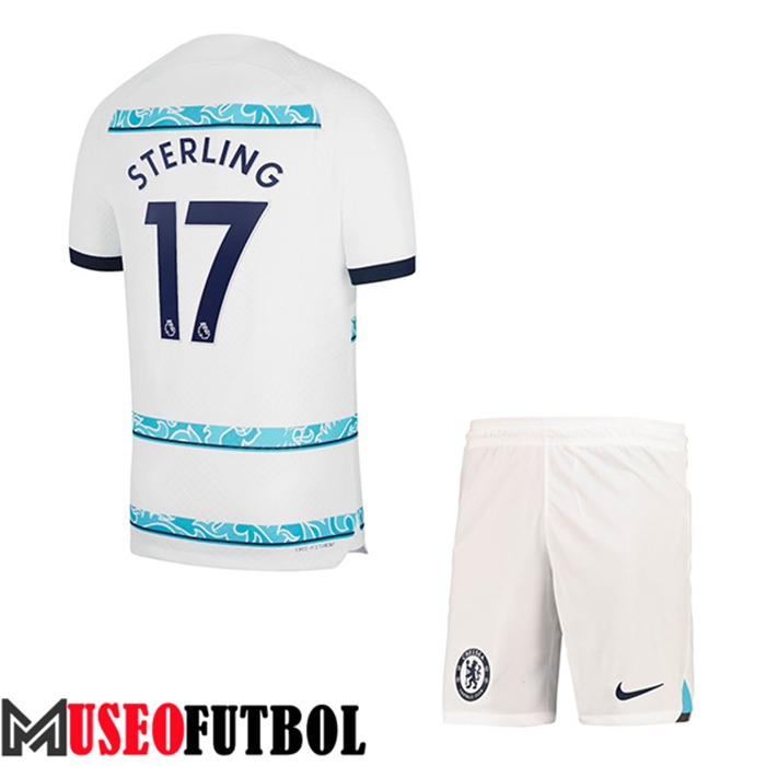 Camiseta Chelsea (STERLING #17) Ninos Segunda 2022/2023