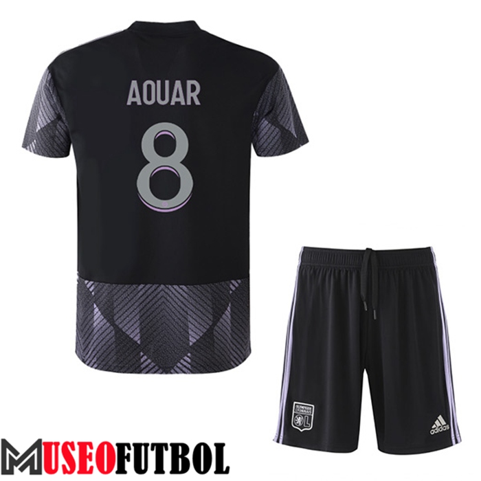 Camiseta Lyon (AOUAR #8)) Ninos Tercera 2022/2023